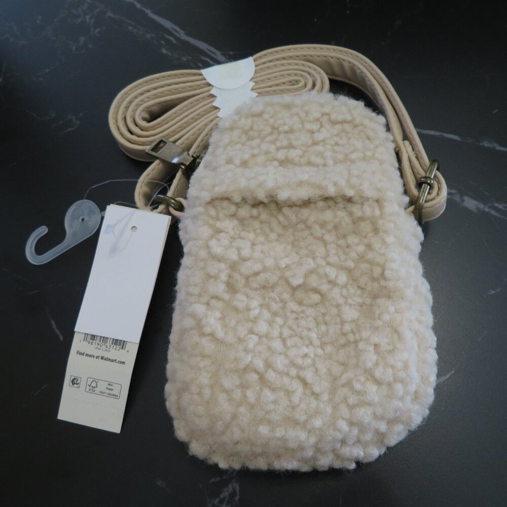 Bungee Phone Crossbody Faux Fur Shearling Brand New w/ tag
